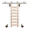 Meadow Lane Ladder 92 in. Un-Finished Maple Bronze Hook with 8 ft. Rail Kit EG.300-92MA-08.07
